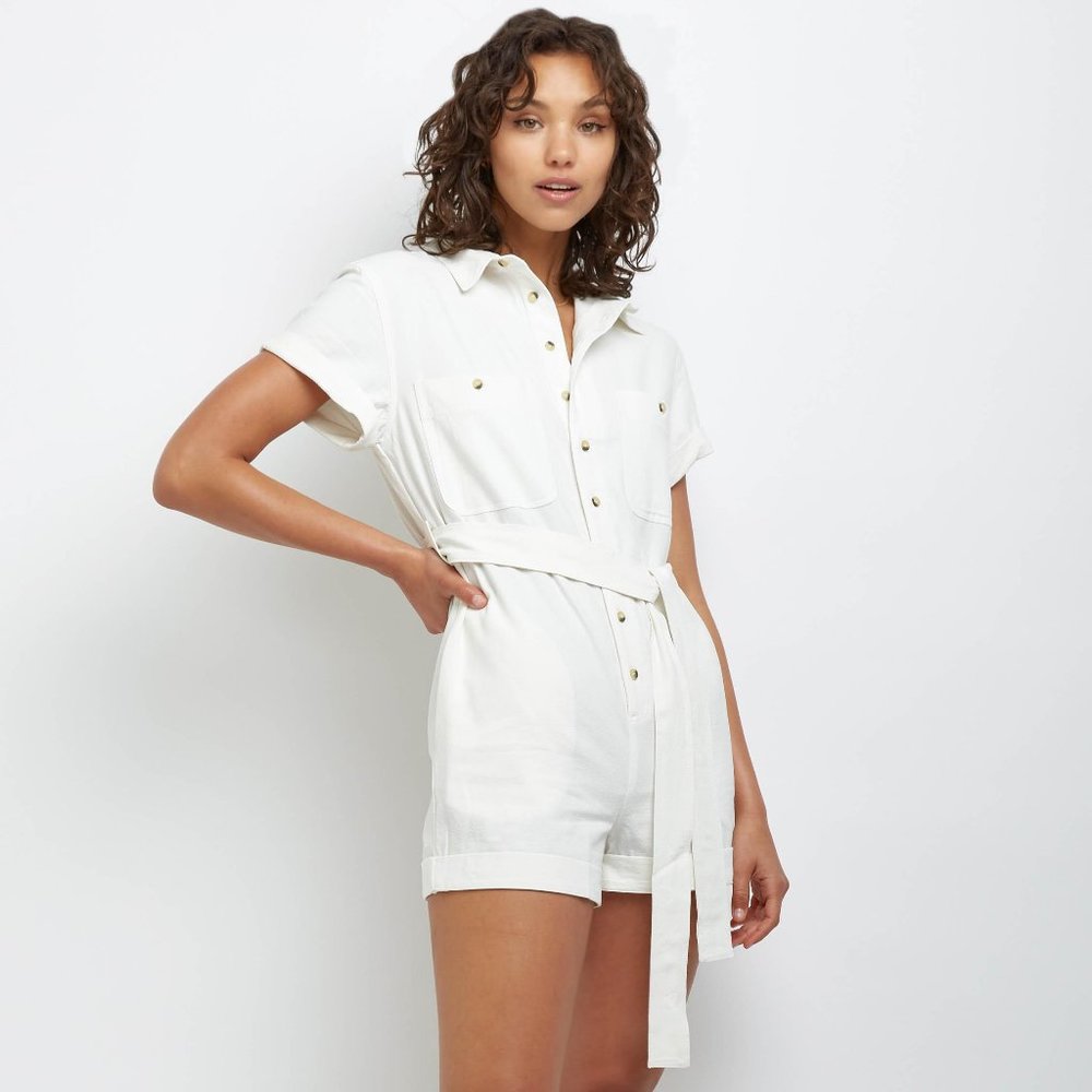 ROLLAS - HORIZON PLAYSUIT IN VINTAGE WHITE